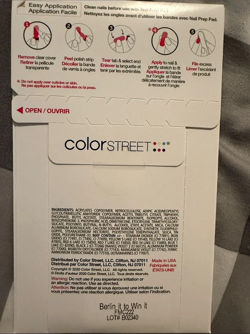 Color Street nail polish strips- Berlin It To Win It